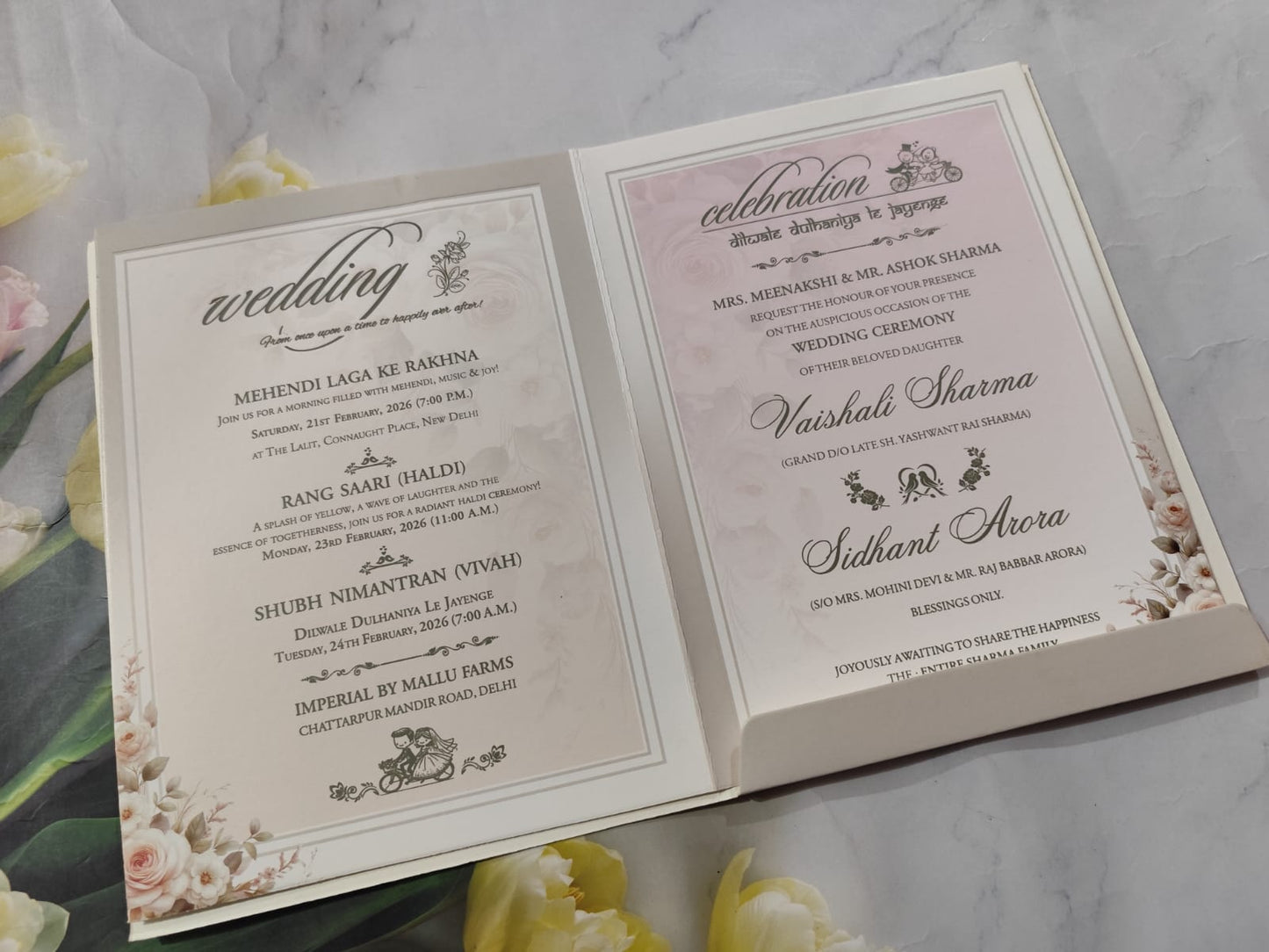 Gulshan Card Collection Designer Wedding Invitation Card (Pack of 50) AND