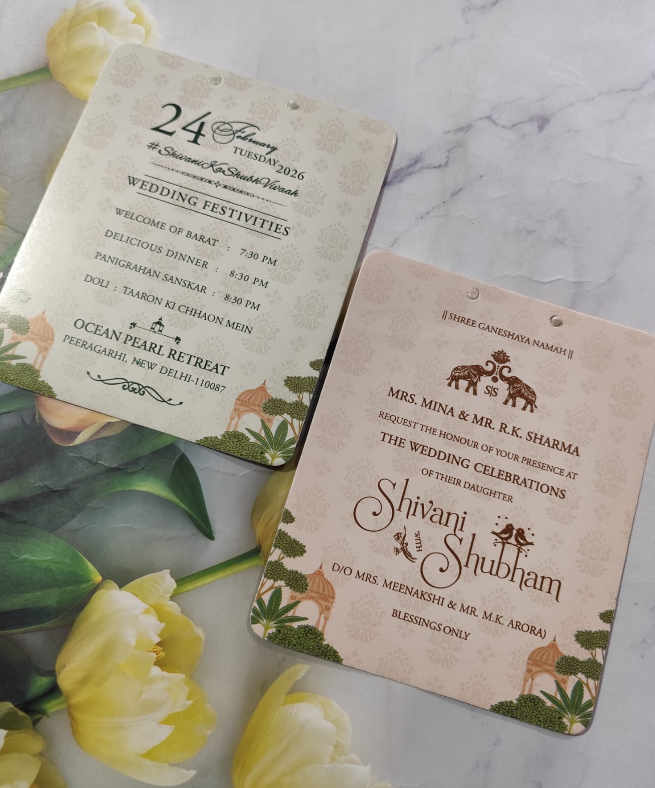 Gulshan Card Collection Designer Wedding Invitation Card (Pack of 50) AND
