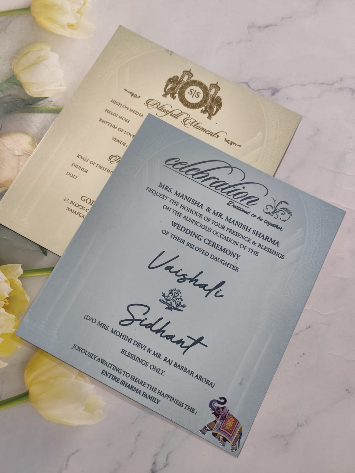 Gulshan Card Collection Designer Wedding Invitation Card (Pack of 50) AND