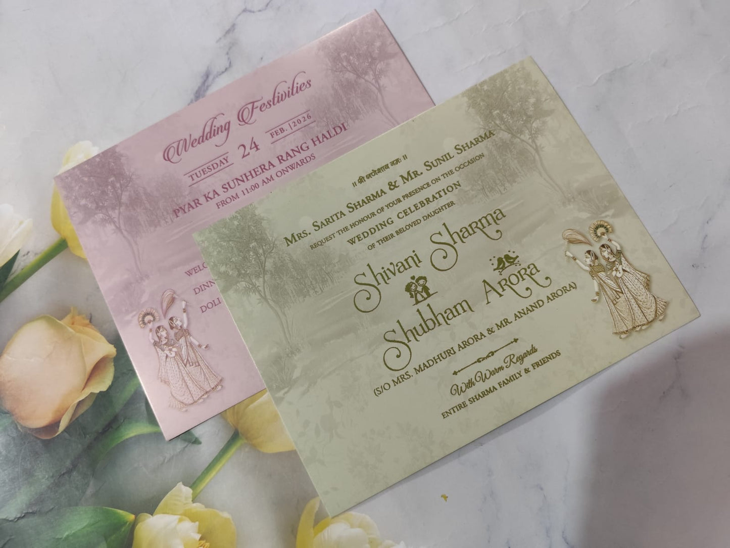 Gulshan Card Collection Designer Wedding Invitation Card (Pack of 50) AND