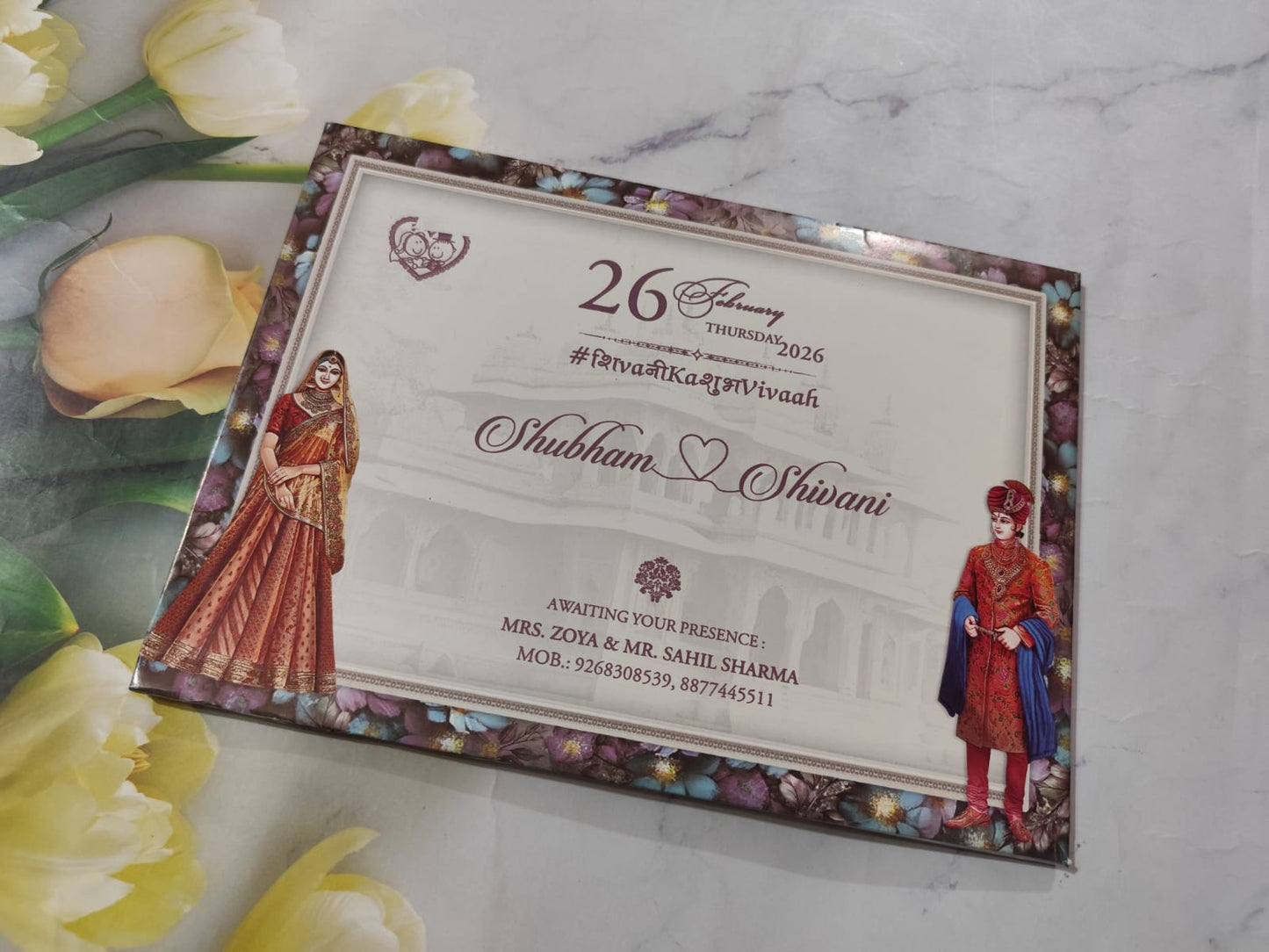 Gulshan Card Collection Designer Wedding Invitation Card (Pack of 50) AND