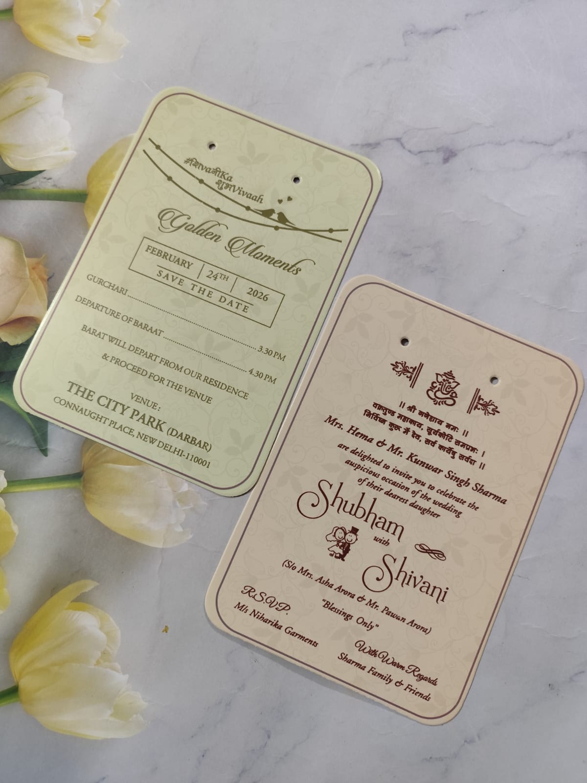 Gulshan Card Collection Designer Wedding Invitation Card (Pack of 50) AND