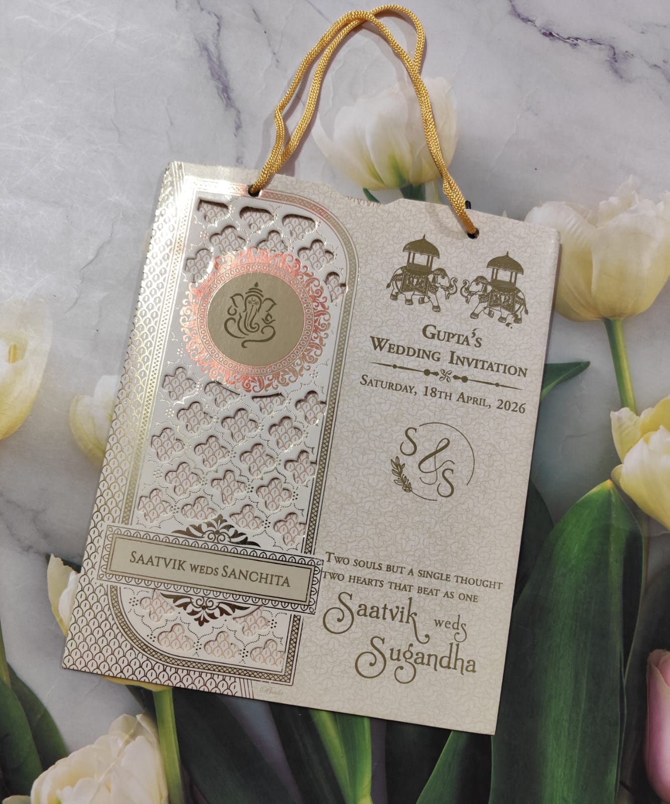 Gulshan Card Collection Designer Wedding Invitation Card (Pack of 50) RD