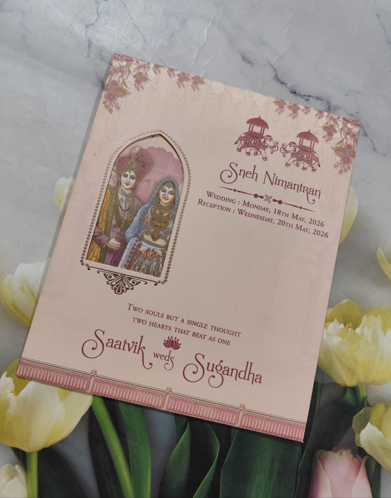 Gulshan Card Collection Designer Wedding Invitation Card (Pack of 50) RD