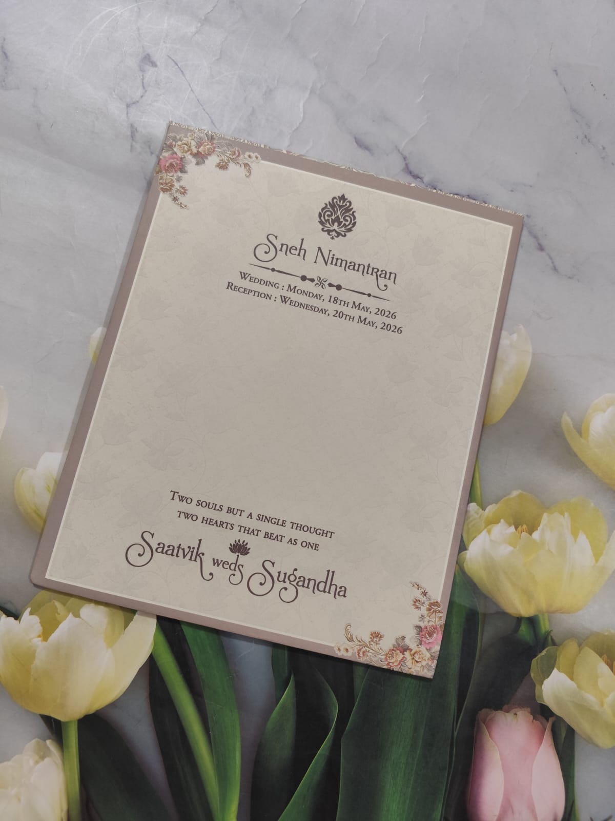 Gulshan Card Collection Designer Wedding Invitation Card for Hindu & Muslim Card(Pack of 50) RD (Under 30)