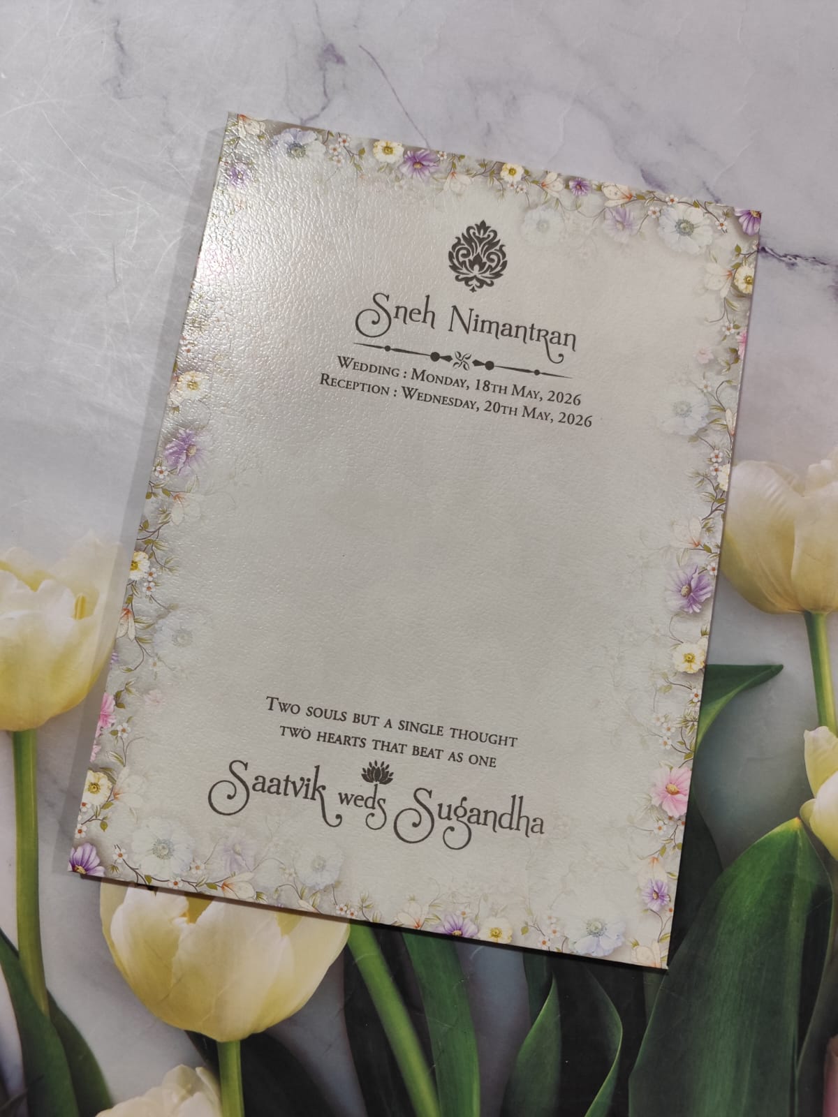 Gulshan Card Collection Designer Wedding Invitation Card (Pack of 50) RD