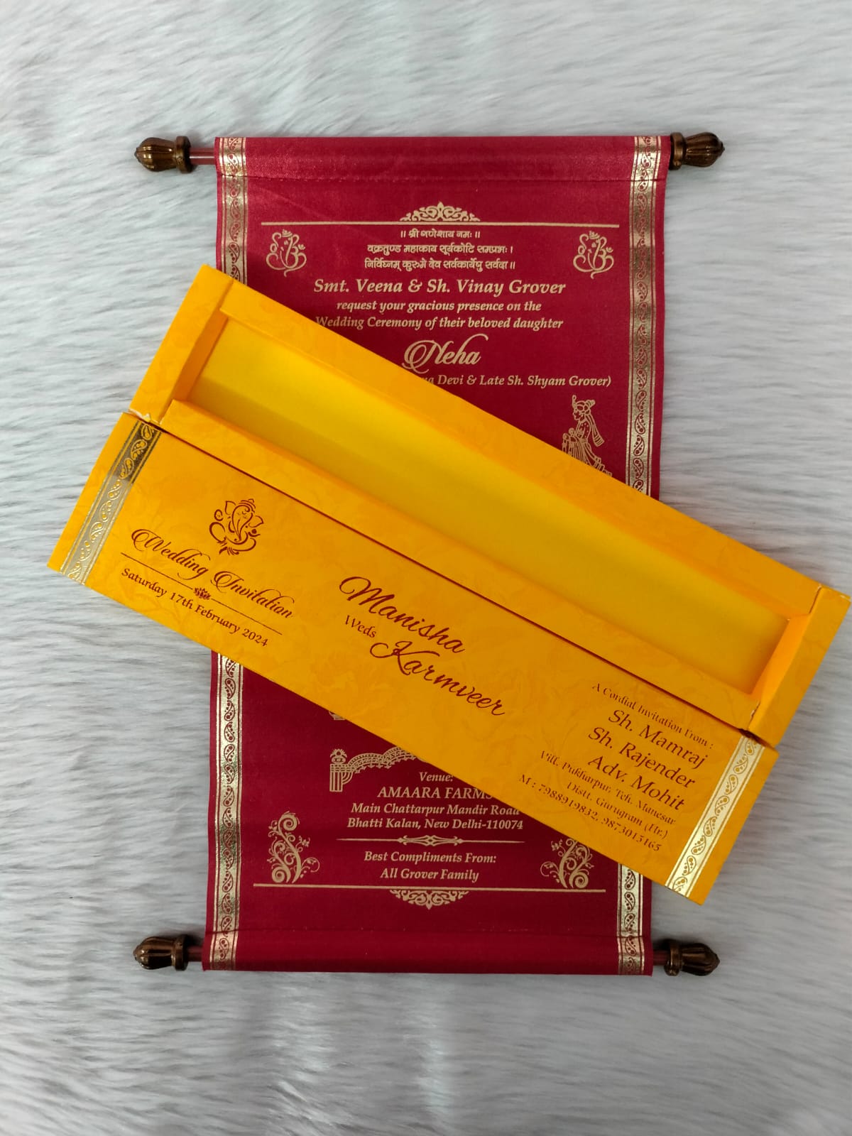 Gulshan Card Collection Designer wedding Cards for Marriage Invitation(Pack of 50)