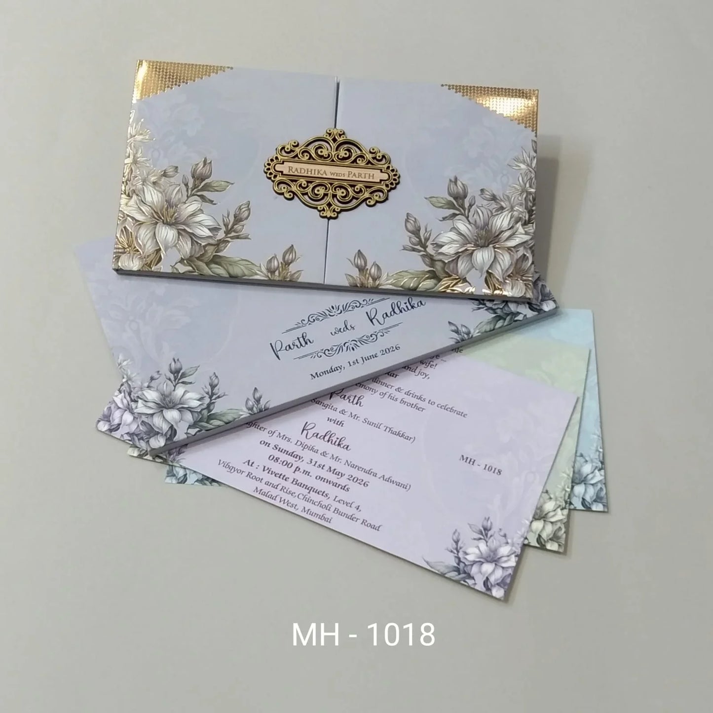Gulshan Card Collection Designer Wedding Invitation Card (Pack of 50)