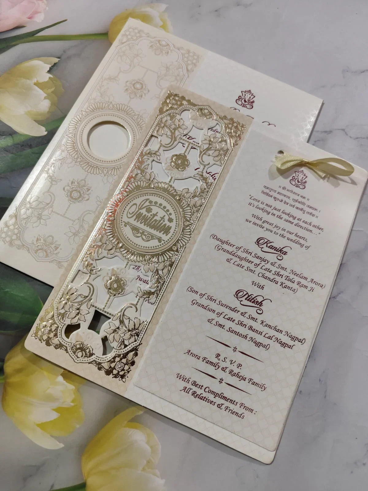 Gulshan Card Collection Designer Wedding Invitation Card (Pack of 50) Sd