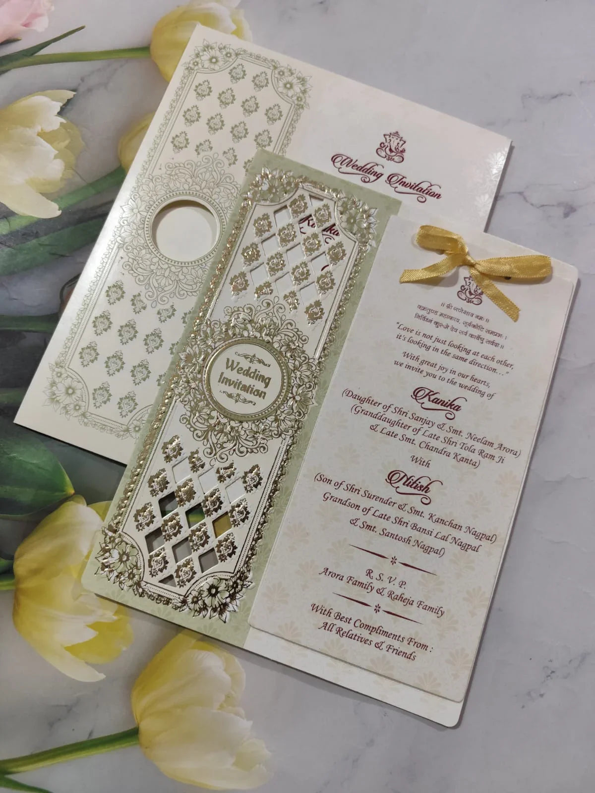 Gulshan Card Collection Designer Wedding Invitation Card (Pack of 50)