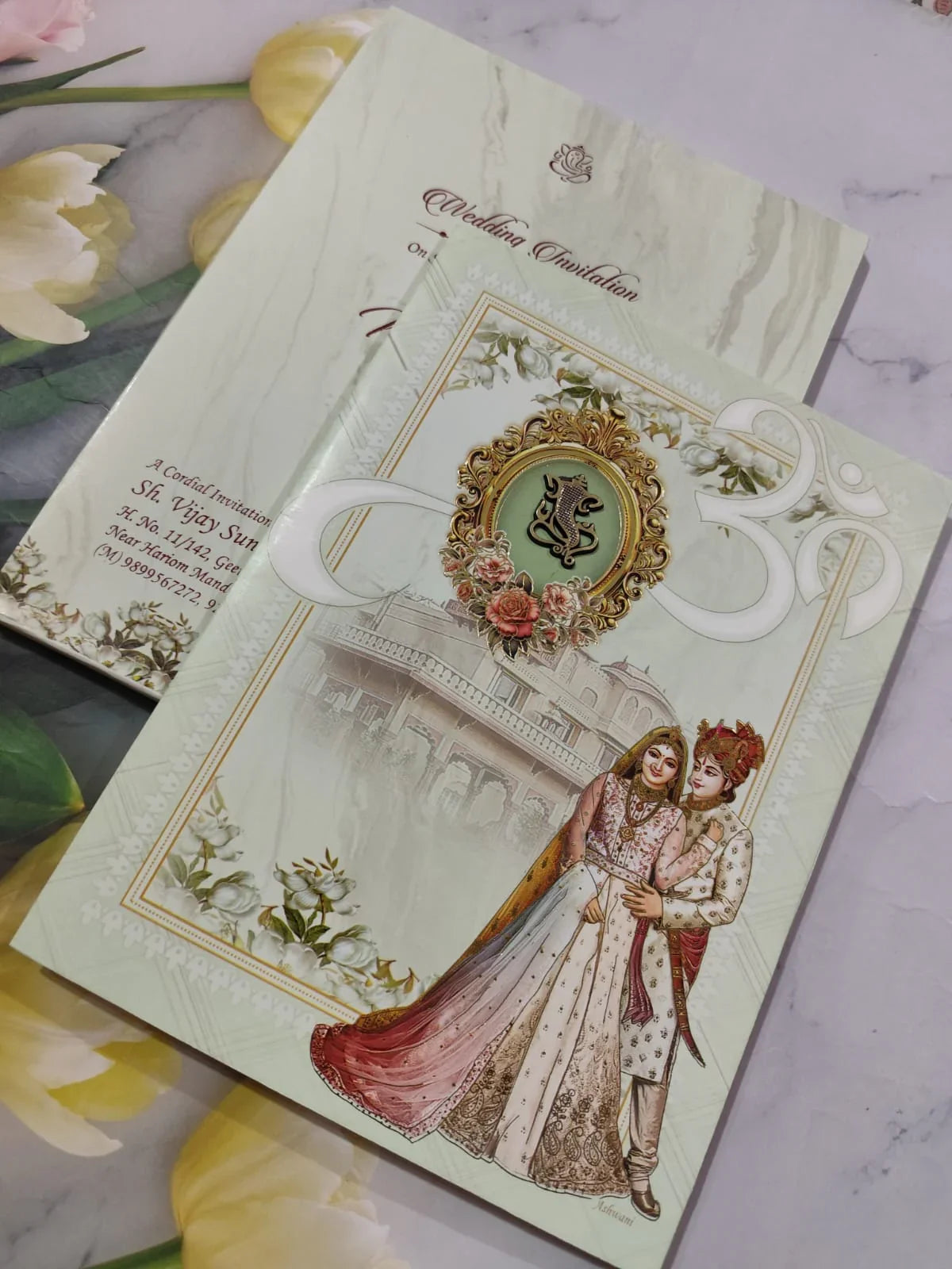 Gulshan Card Collection Designer Wedding Invitation Card (Pack of 50) 3401 SD