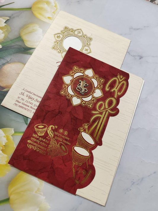 Gulshan Card Collection Designer Wedding Invitation Card (Pack of 50) 0011 SD