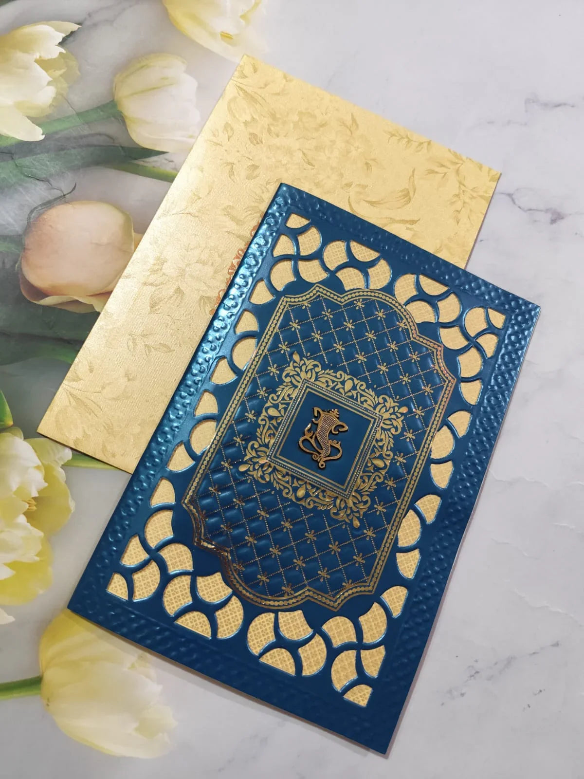 Gulshan Card Collection Designer Wedding Invitation Card (Pack of 50) FT (Size 24cm x 16.5cm)