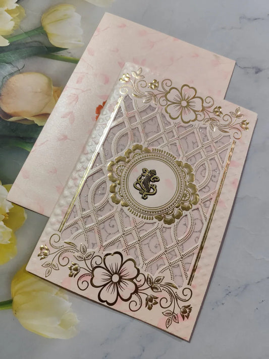 Gulshan Card Collection Designer Wedding Invitation Card (Pack of 50) FT (Size 24.5cm x 17cm)