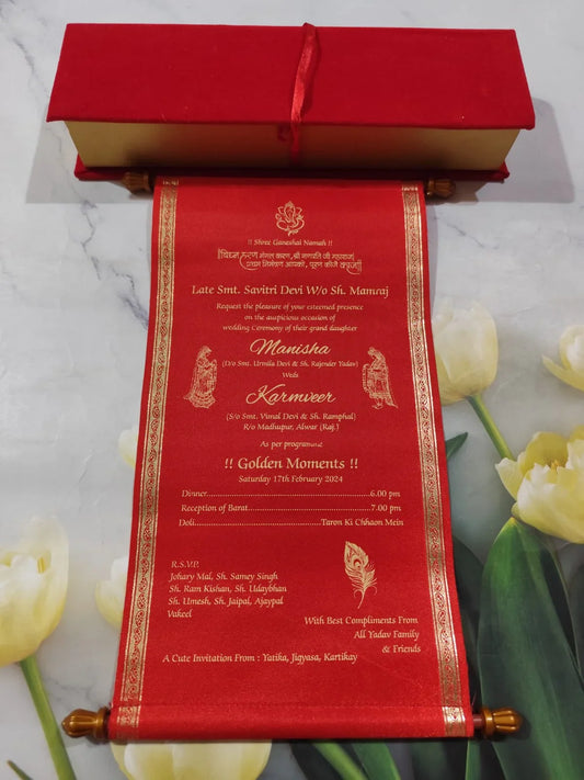 Gulshan Card Collection Designer Wedding Invitation Card (Pack of 50)