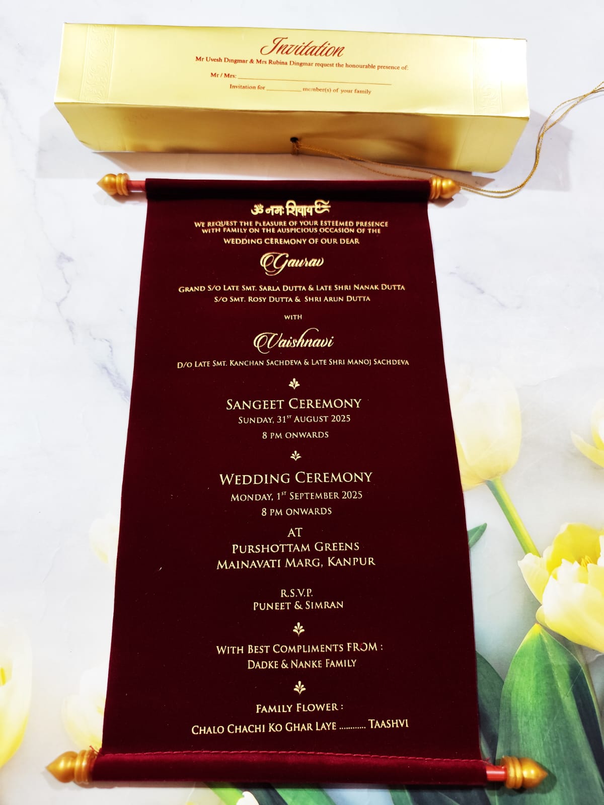 Gulshan Card Collection Designer Wedding Invitation Card (Pack of 50)