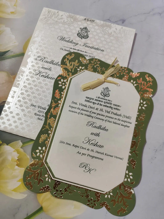 Gulshan Card Collection Designer Wedding Invitation Card (Pack of 50)