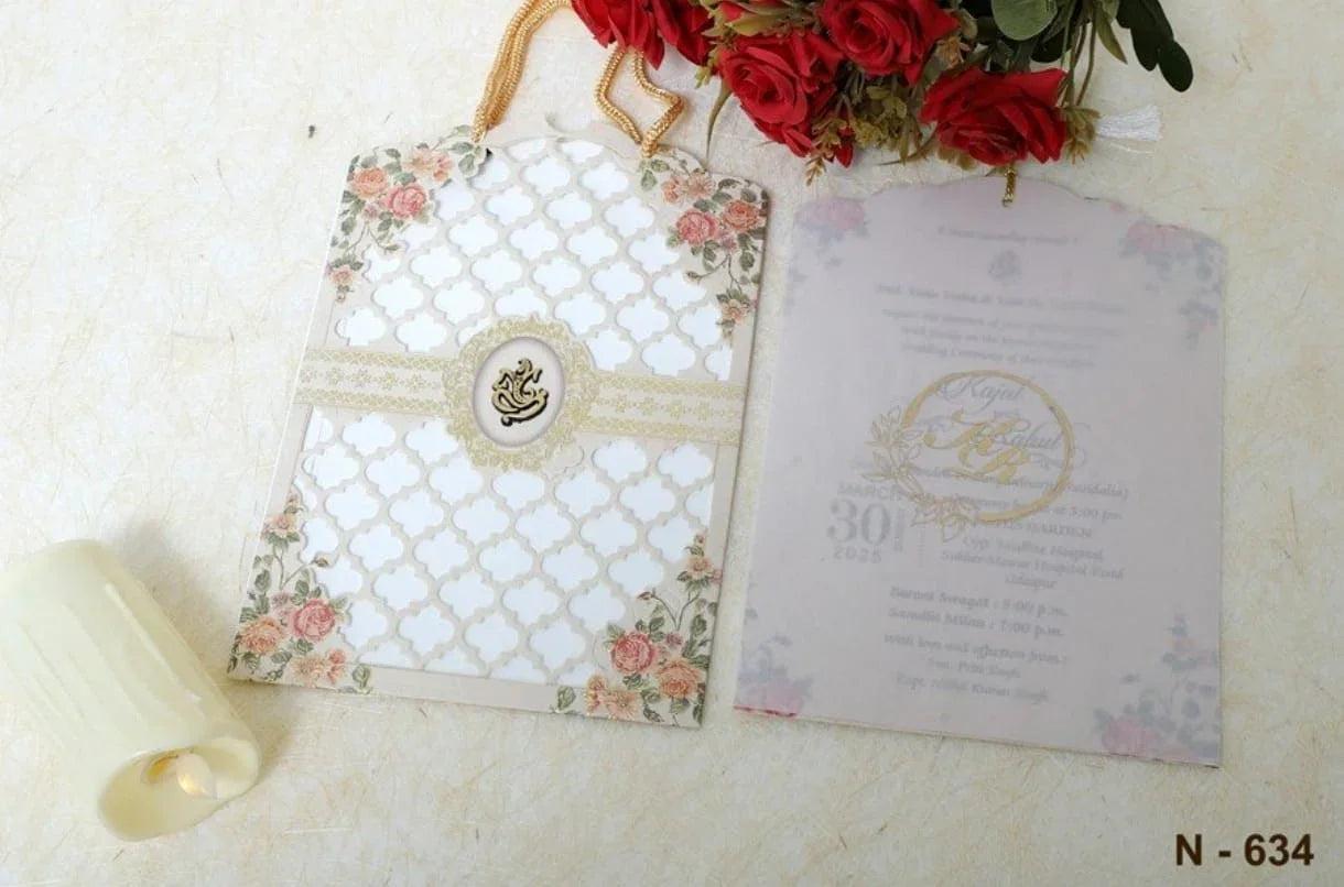 Gulshan Card Collection Designer Wedding Invitation Card (Pack of 50)