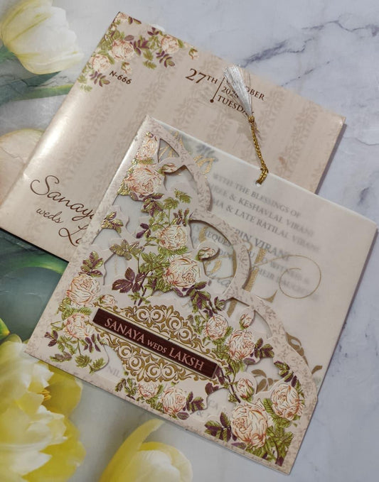 Gulshan Card Collection Designer Wedding Invitation Card (Pack of 50)