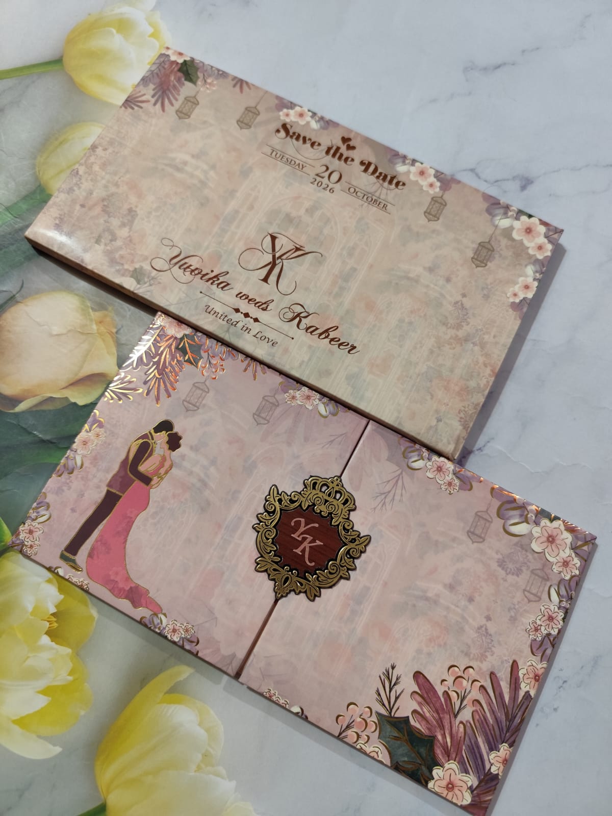 Gulshan Card Collection Designer Wedding Invitation Card (Pack of 50) KV