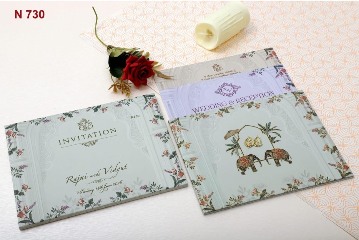 Gulshan Card Collection Designer Wedding Invitation Card (Pack of 50)