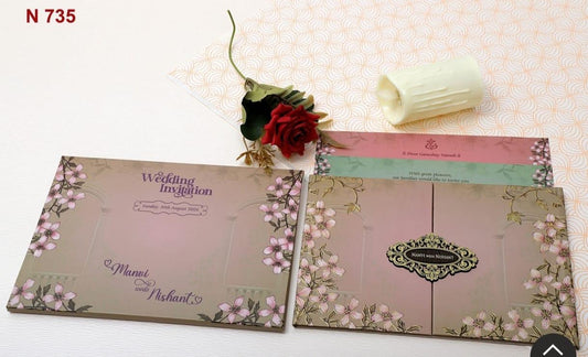 Gulshan Card Collection Designer Wedding Invitation Card (Pack of 50)