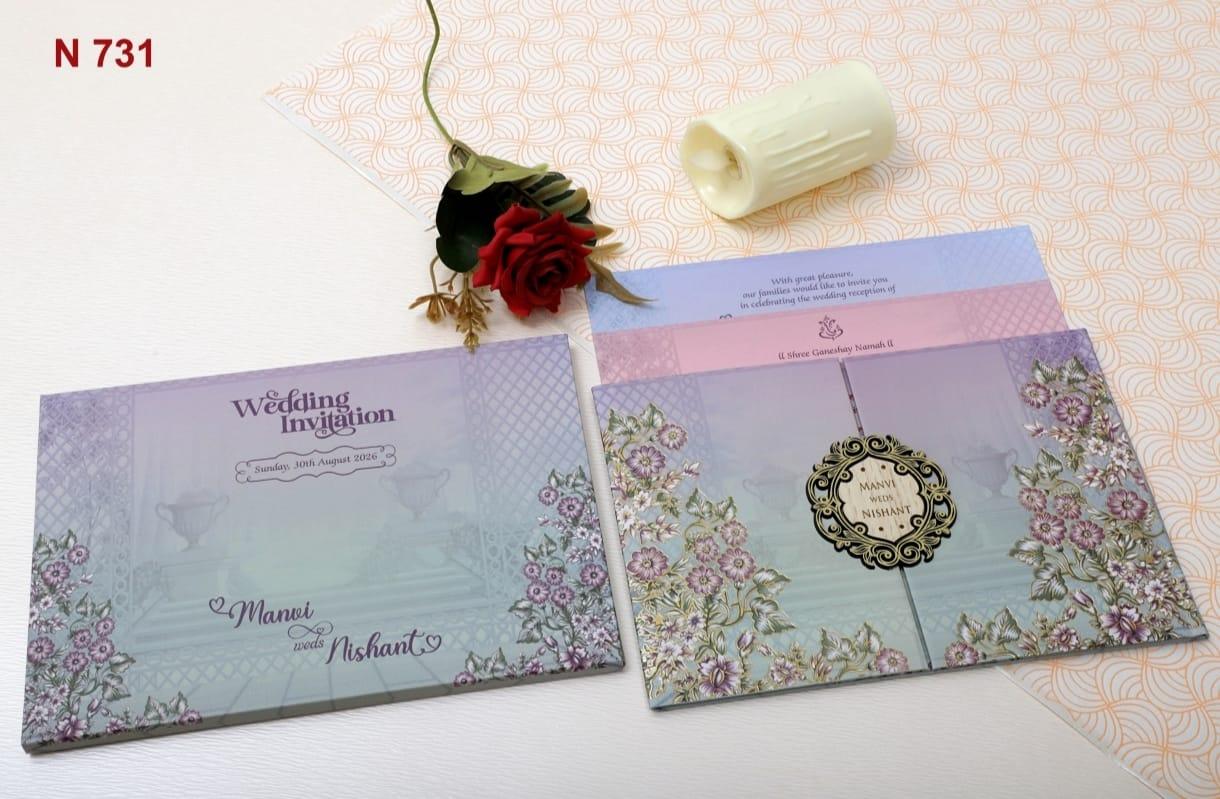 Gulshan Card Collection Designer Wedding Invitation Card (Pack of 50)
