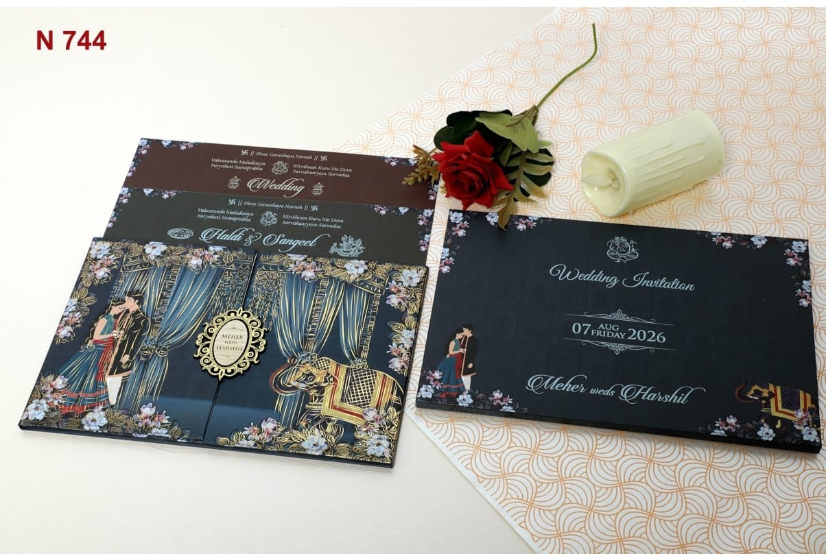 Gulshan Card Collection Designer Wedding Invitation Card (Pack of 50)