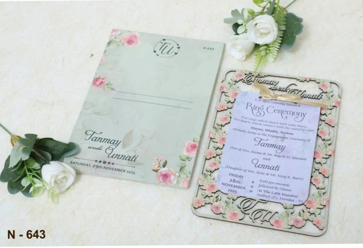 Gulshan Card Collection Designer Wedding Invitation Card (Pack of 50)