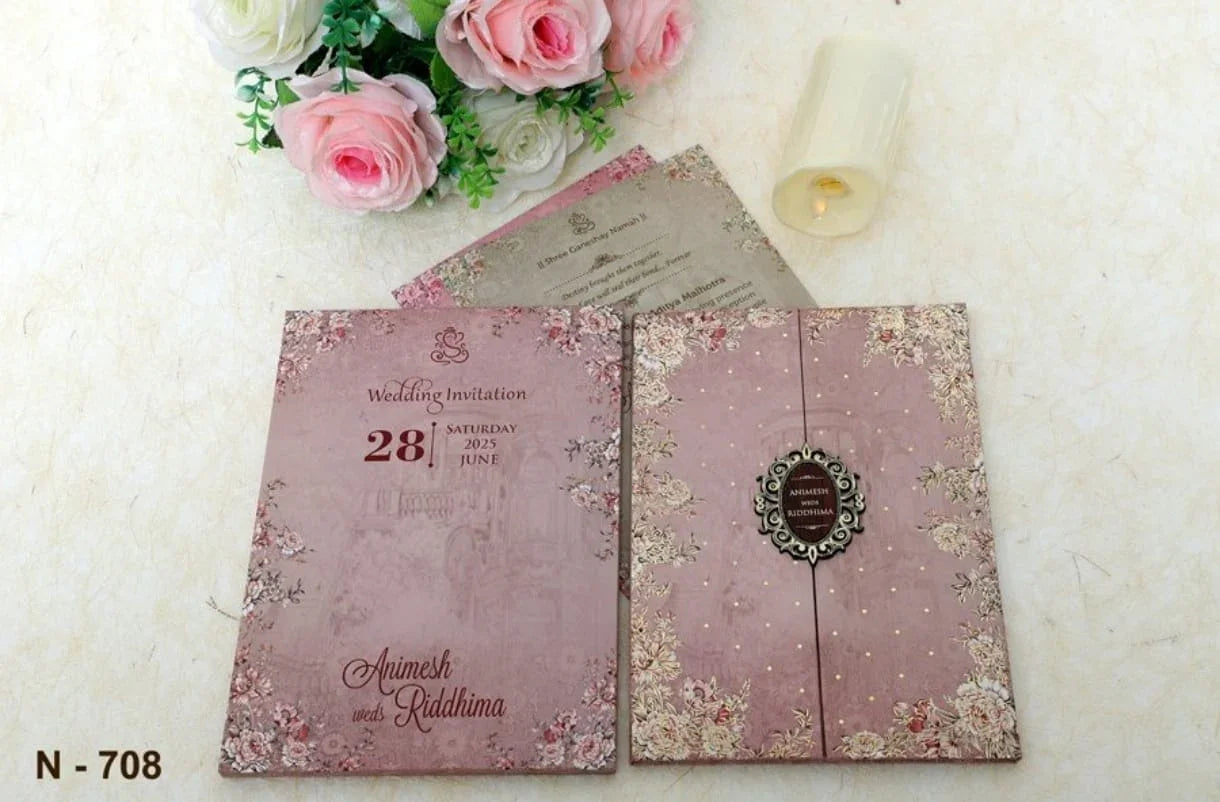 Gulshan Card Collection Designer Wedding Invitation Card (Pack of 50)