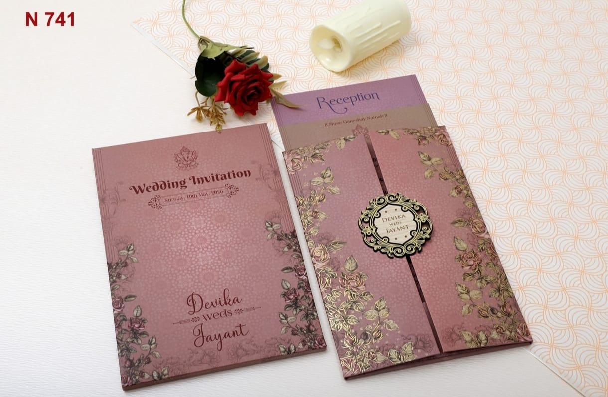 Gulshan Card Collection Designer Wedding Invitation Card (Pack of 50)