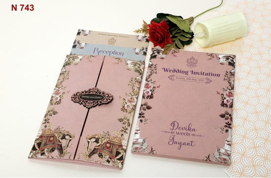 Gulshan Card Collection Designer Wedding Invitation Card (Pack of 50)