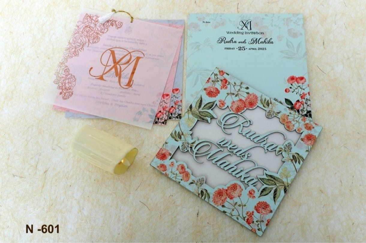 Gulshan Card Collection Designer Wedding Invitation Card (Pack of 50)