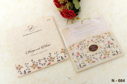 Gulshan Card Collection Designer Wedding Invitation Card (Pack of 50)