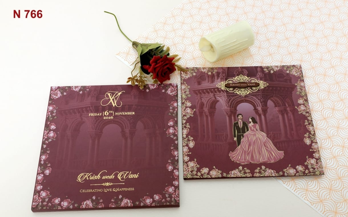 Gulshan Card Collection Designer Wedding Invitation Card (Pack of 50)