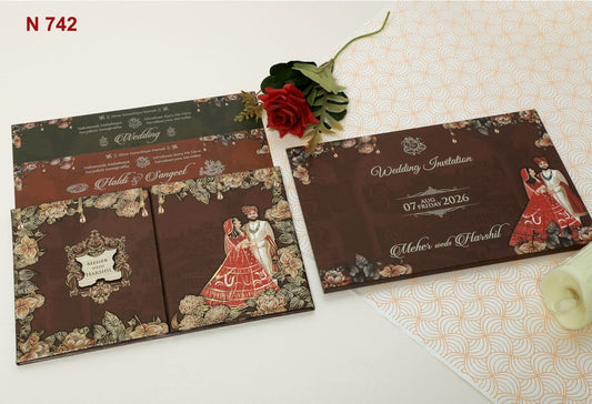 Gulshan Card Collection Designer Wedding Invitation Card (Pack of 50)