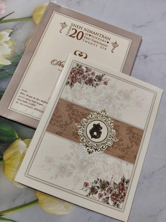 Gulshan Card Collection Designer Wedding Invitation Card (Pack of 50) AC 1125/148