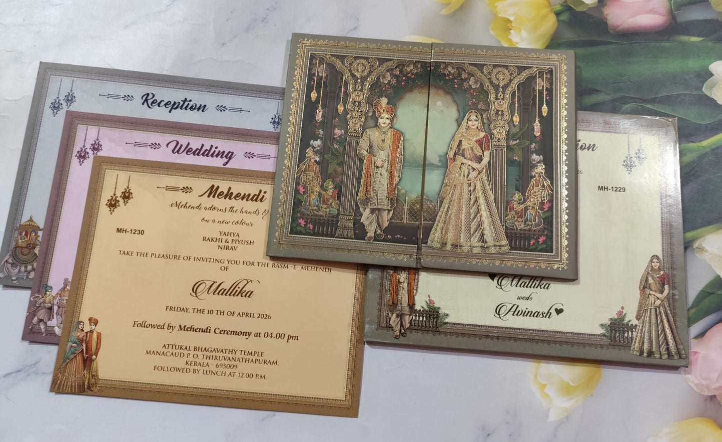 Gulshan Card Collection Designer Wedding Invitation Card (Pack of 50)
