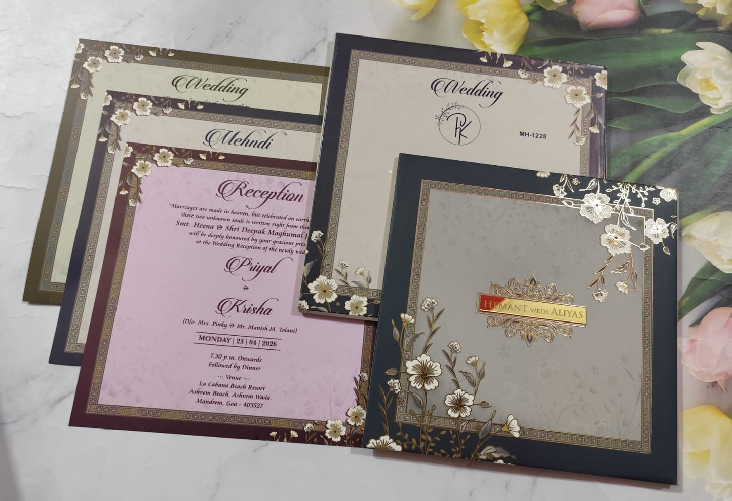 Gulshan Card Collection Designer Wedding Invitation Card (Pack of 50)