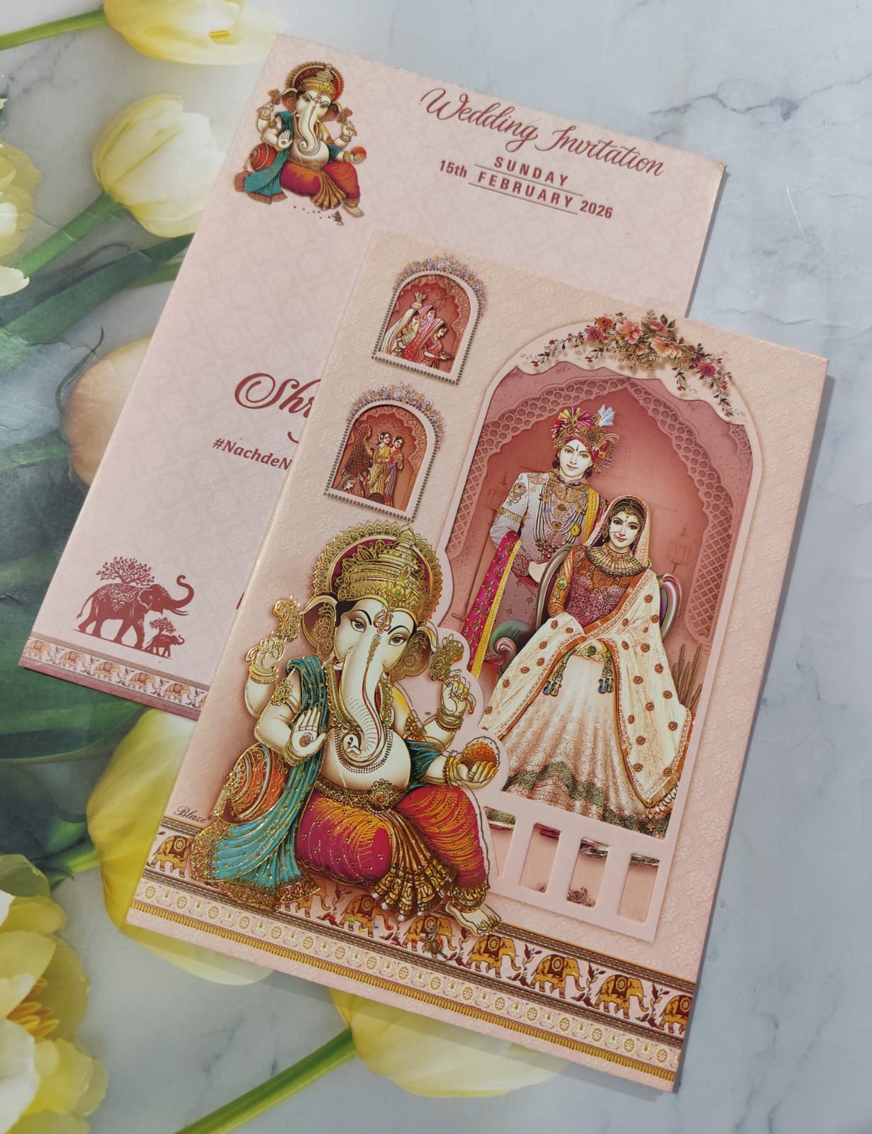 Gulshan Card Collection Designer Wedding Invitation Card (Pack of 50) AC 1125/27