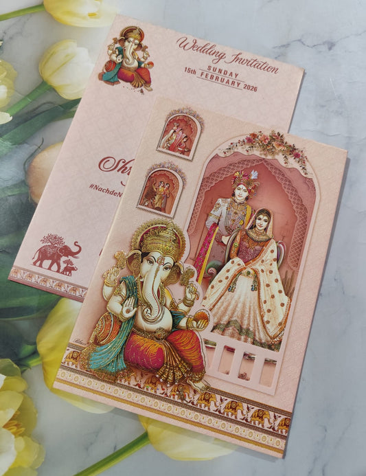 Gulshan Card Collection Designer Wedding Invitation Card (Pack of 50) AC 1125/27