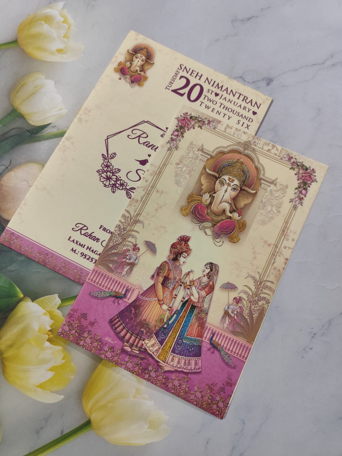 Gulshan Card Collection Designer Wedding Invitation Card (Pack of 50) AC 1125/34