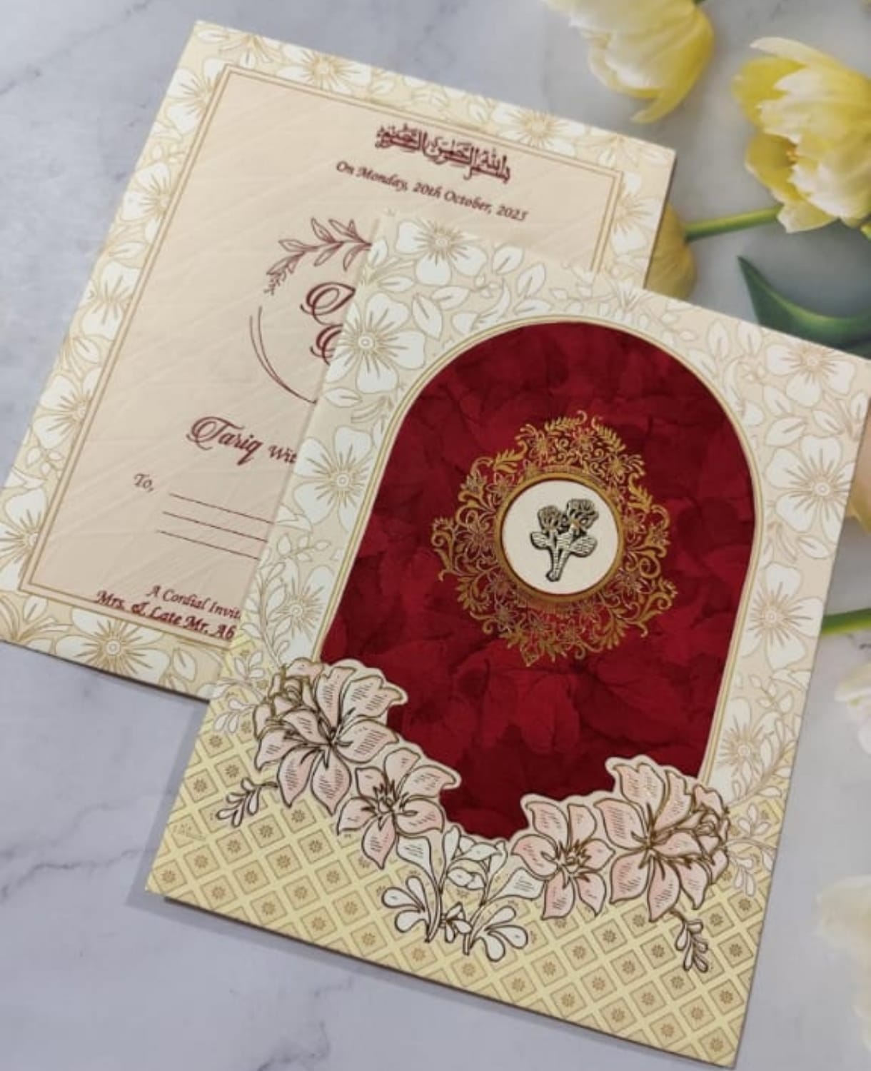 Gulshan Card Collection Designer Wedding Invitation Card (Pack of 50) SD