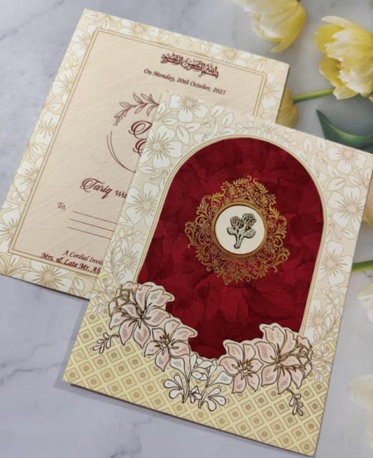 Gulshan Card Collection Designer Wedding Invitation Card (Pack of 50) SD