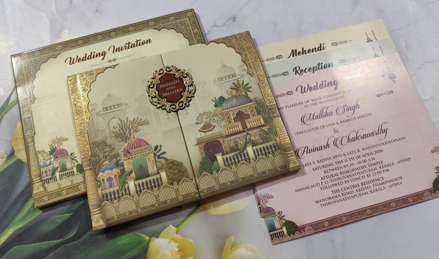 Gulshan Card Collection Designer Wedding Invitation Card (Pack of 50)