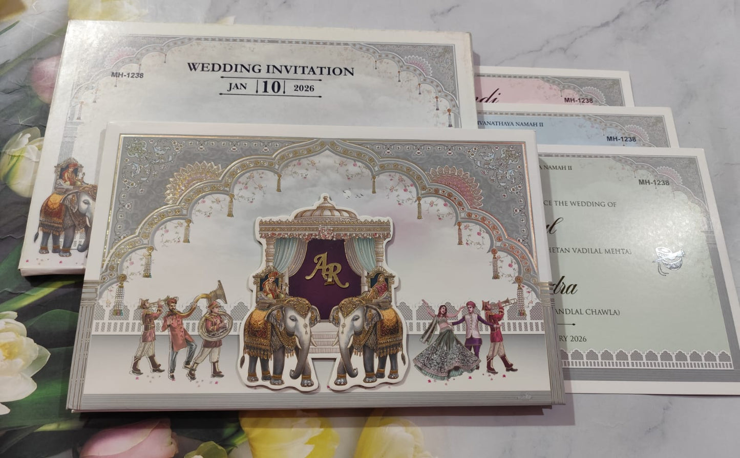 Gulshan Card Collection Designer Wedding Invitation Card (Pack of 50)