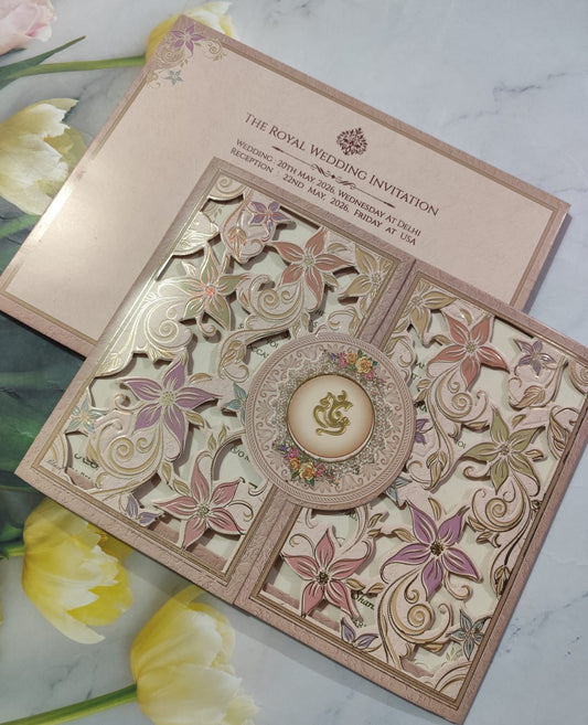 Gulshan Card Collection Designer Wedding Invitation Card (Pack of 50) RD