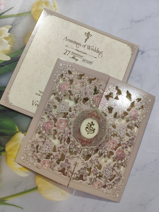 Gulshan Card Collection Designer Wedding Invitation Card (Pack of 50) RD