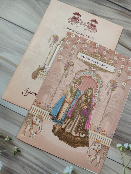 Gulshan Card Collection Designer Wedding Invitation Card (Pack of 50)