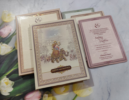 Gulshan Card Collection Designer Wedding Invitation Card (Pack of 50) RD